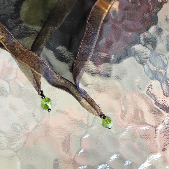 VTG Tyed Thru Tyme Oblong Diamond Shape Scarf 100% silk - Picture 5 of 7